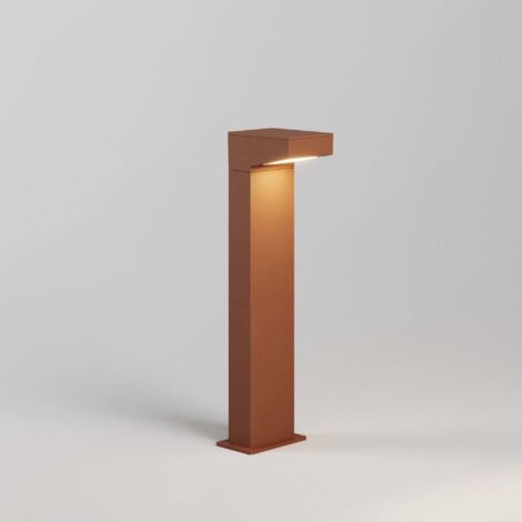 Forward Borne Lumineuse Asymétrique 13W 3000K IP65 en Aluminium Finition Corten 13x15x50 cm pour Éclairage de Chemins Extérieurs et Zones de Jardin