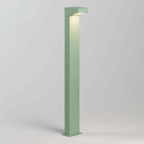 Forward Borne Lumineuse Asymétrique 13x15x90 cm en Aluminium Sauge, 13W, LED 3000K, IP65 pour Éclairage de Jardins et Allées Piétonnes Extérieures