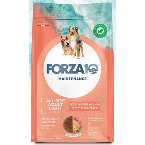 Forza10 Dog All Size Maintenance Light con Tonno e Riso  - Forza10 Dog All Size Maintenance Light con Tonno e Riso - Sacco Da 12 Kg
