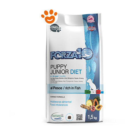 Forza10 Dog Diet Puppy Junior al Pesce  - Forza10 Dog Diet Puppy Junior al Pesce - Sacco Da 1,5 Kg