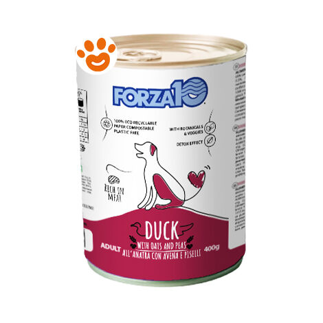 Forza10 Dog Maintenance Adult Anatra con Avena e Piselli  - Forza10 Dog Maintenance Adult Anatra con Avena e Piselli - Lattina Da 400 Gr