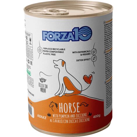 Forza10 Dog Maintenance Adult Cavallo con Zucca e Zucchine  - Forza10 Dog Maintenance Adult Cavallo con Zucca e Zucchine - Lattina Da 400 Gr