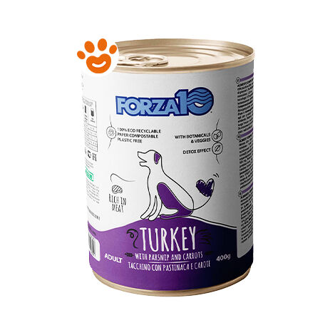 Forza10 Dog Maintenance Adult Tacchino con Pastinaca e Carote  - Forza10 Dog Maintenance Adult Tacchino con Pastinaca e Carote - Lattina Da 400 Gr