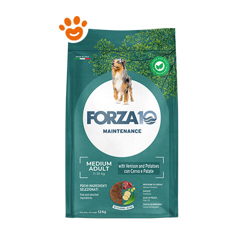 Forza10 Dog Maintenance Medium Adult Cervo e Patate - Forza10 Dog Maintenance Medium Adult Cervo e Patate - Sacco Da 12 Kg
