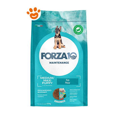 Forza10 Dog Maintenance Medium Maxi Puppy al Pesce  - Forza10 Dog Maintenance Medium Maxi Puppy al Pesce - Sacco Da 12 Kg