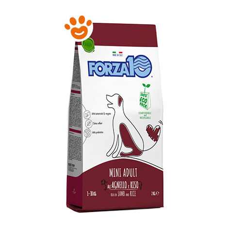 Forza10 Dog Maintenance Mini Adult Agnello e Riso  - Forza10 Dog Maintenance Mini Adult Agnello e Riso - Sacco Da 2 Kg