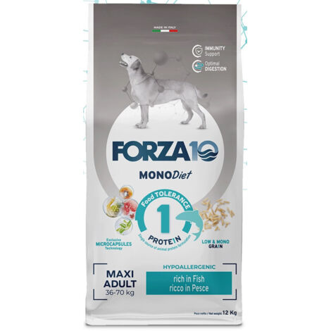 Forza10 Dog Monodiet Maxi Adult Pesce  - Forza10 Dog Monodiet Maxi Adult Pesce - Sacco Da 12 Kg