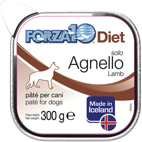 Forza10 Dog Solo Diet Agnello  - Forza10 Dog Solo Diet Agnello - Vaschetta Da 300 Gr