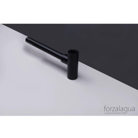 Forzalaqua Design siphon chrome rond 1.1/4 noir mat