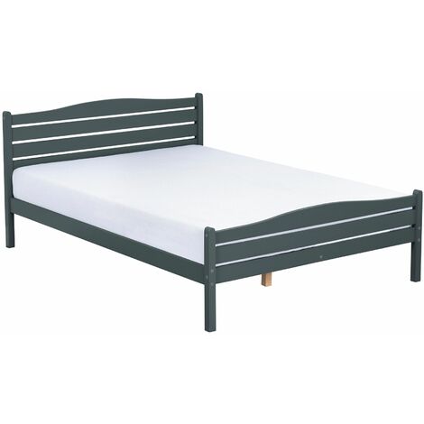 Foshan Bed Frame, Stylish Wooden Bed (Frame Only) - White, 4FT6 Double