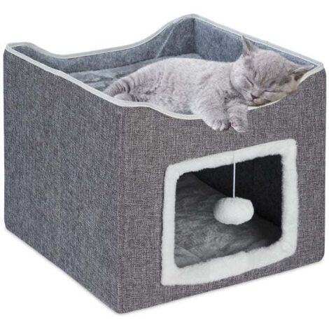 Fossa per gatti pieghevole in grigio 8