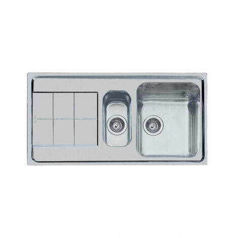 Foster 2163 062 Lavello Acciaio inox Spazzolato da incasso Gocciolatoio a Destra 1 vasca e 1-2 97x50cm