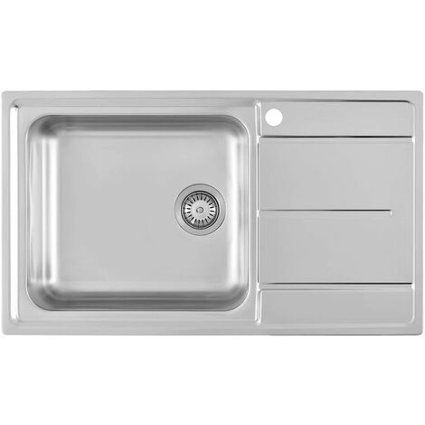 Lavello incasso cucina MP861VDX acciaio 86x50 cm una vasca e gocciolatoio  destro