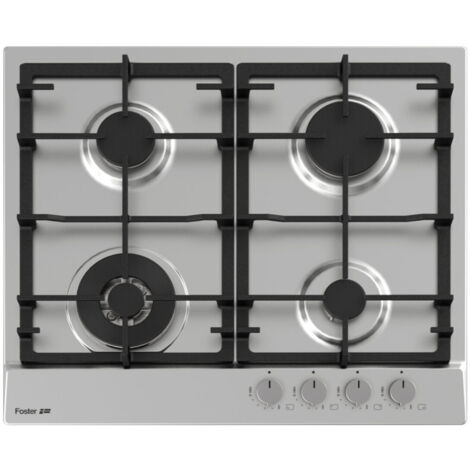 Foster 7014 032. Colore del prodotto: Acciaio inox, Posizionamento dell'apparecchio: Da incasso, Dimensione della larghezza del piano cottura: 60 cm. Tipo di controllo: Manopola, Posizion... - 7014032