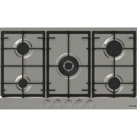 Foster 7017 032 piano cottura Acciaio spazzolato Da incasso 86 cm Gas 5 Fornelli