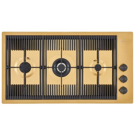 Foster 7680 009. Colore del prodotto: Oro, Posizionamento dell'apparecchio: Da incasso, Dimensione della larghezza del piano cottura: 87 cm. Tipo di controllo: Manopola, Posizione di cont... - 7680009
