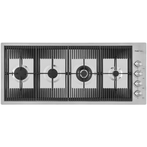 Foster 7681 000. Colore del prodotto: Acciaio inox, Posizionamento dell'apparecchio: Da incasso, Dimensione della larghezza del piano cottura: 111.5 cm. Tipo di controllo: Manopola, Posiz... - 7681000