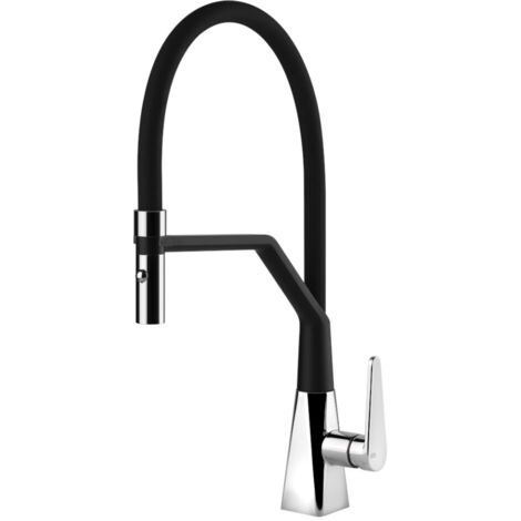 Foster FL. Tipo di beccuccio: Standard, Colore del prodotto: Nero, Acciaio inox, Materiale del rubinetto: Ottone. Altezza sopra la superficie di fissaggio (max): 45,6 cm, Distanza tra for... - 8521000