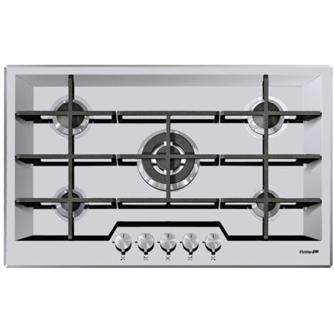 Foster KE 79.5F.FT piano cottura Nero, Acciaio inox Da incasso Gas 5 Fornelli