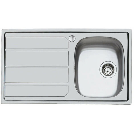 Foster - Lavello Cucina In Acciaio Inox Ad Incasso S1000 86 Cm 1 Vasca A Destra