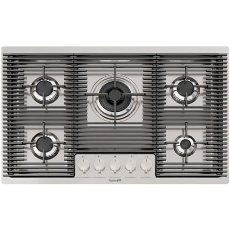 Foster Milanello 5F. Colore del prodotto: Acciaio spazzolato, Posizionamento dell'apparecchio: Da incasso, Dimensione della larghezza del piano cottura: 80 cm. Tipo di controllo: Manopola... - 7682000