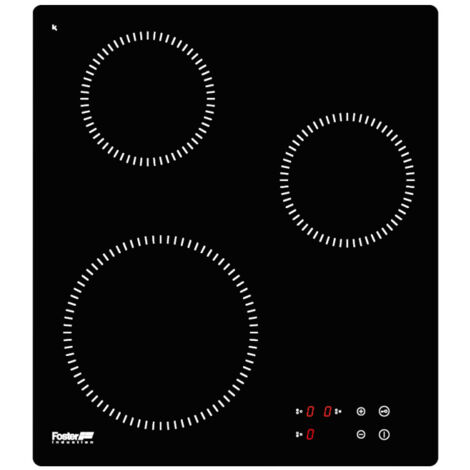 Foster Piano cottura a induzione 3 fornelli 45 cm da incasso nero