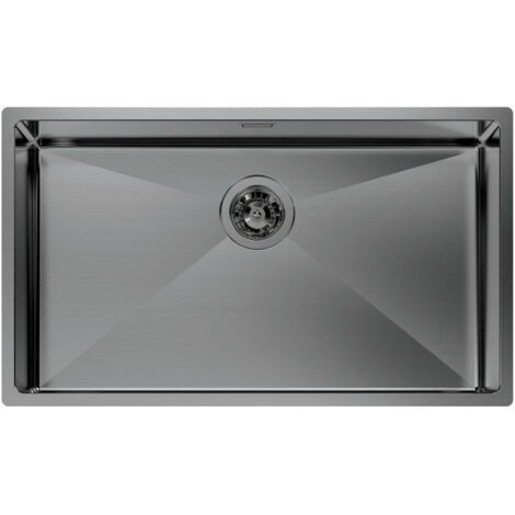 Foster Quadra R12 Lavello Incasso Acciaio Inox Gun Metal Fume'