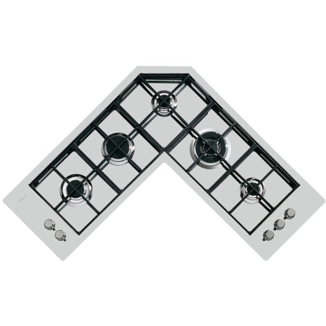 Foster Quadra.5F angolare.FT. Colore del prodotto: Acciaio inox, Posizionamento dell'apparecchio: Da incasso, Tipo di piano cottura: Gas. Bruciatore piccolo: 1000 W, Bruciatore medio: 175... - 7238042