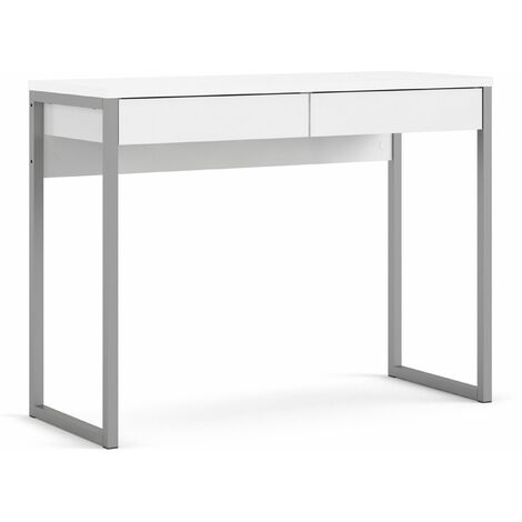 main image of "Fosy Desk 2 Drawers in White High Gloss"