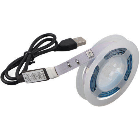 FOTABPYTI Bande de Lumière de Ruban Colorée écologique de Chambre à Coucher 5V pour la Fête (2m)