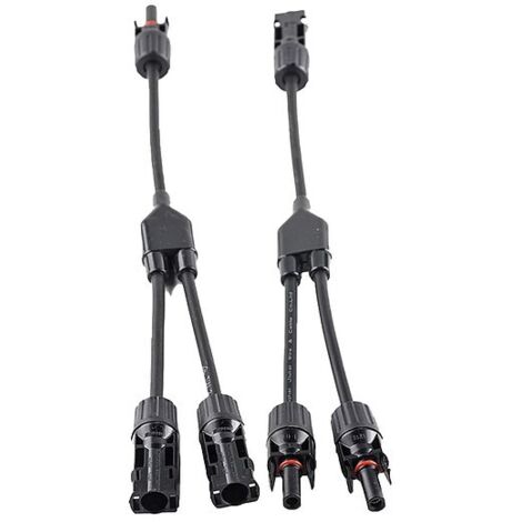 fothermo 2-fach MC4 Parallelstecker (Paar) - Länge 30 cm