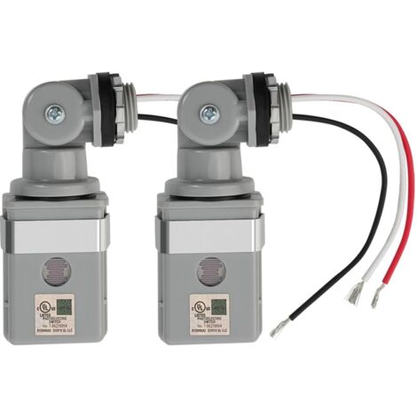 Fotocellula per illuminazione esterna, sensore da tramonto ad alba, interruttore fotoelettrico per faretti a LED da veranda e cortile, sensore fotocellula 120 V CA 50/60 Hz, impermeabile IP54