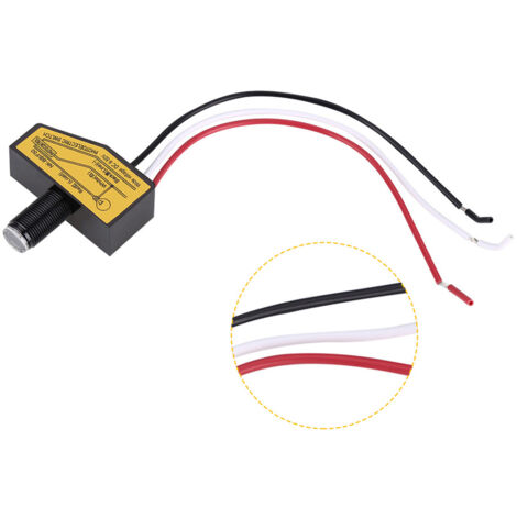 [Fotocélula] [Mini] [Sensor de conmutación] Fotocélula con sensor de luz automático 12V-48V IP66 Negro