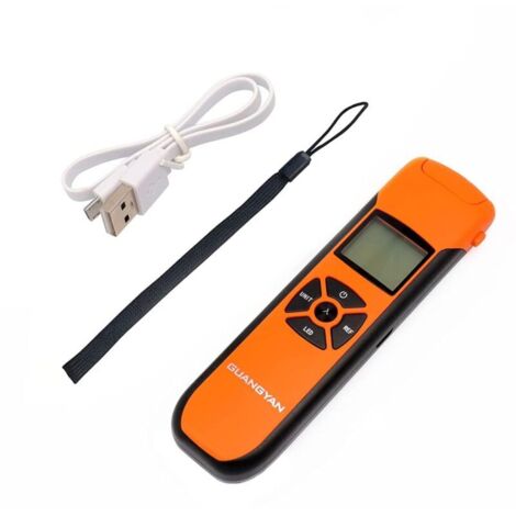 Fotometro a fibra ottica, mini misuratore di luce laser portatile e leggero per fibra ottica per testare 7 lunghezze d'onda calibrate, misuratore di potenza ottica ricaricabile ad alta precisione