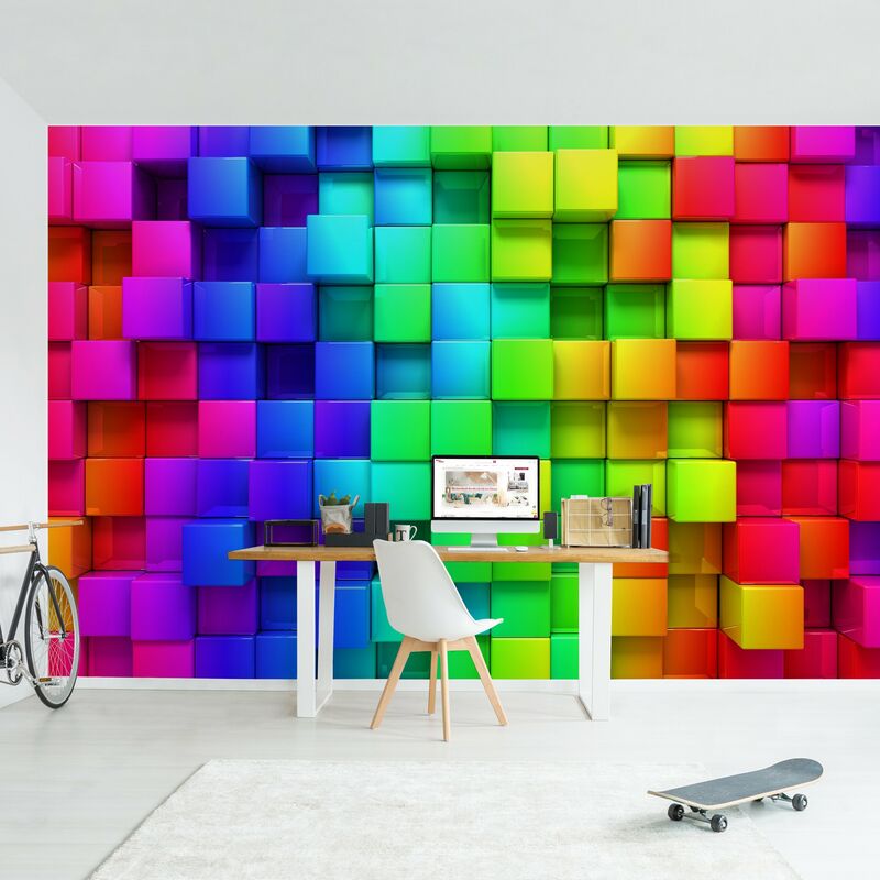 

Fotomural - 3D Cubes - Mural apaisado Dimensión LxA: 320cm x 480cm