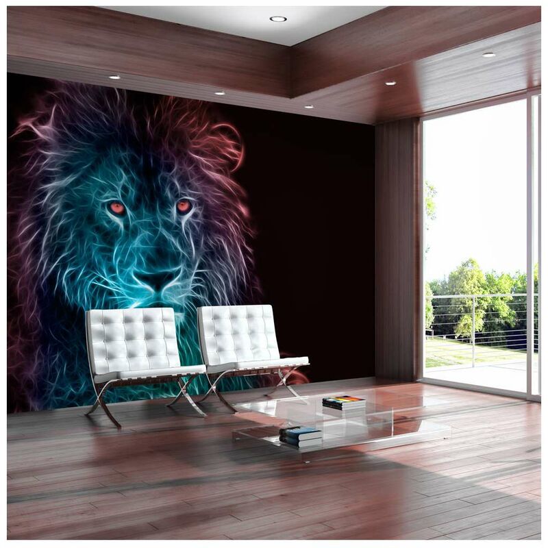 

Fotomural autoadhesivo - Abstract lion - rainbow Medidas 400X280