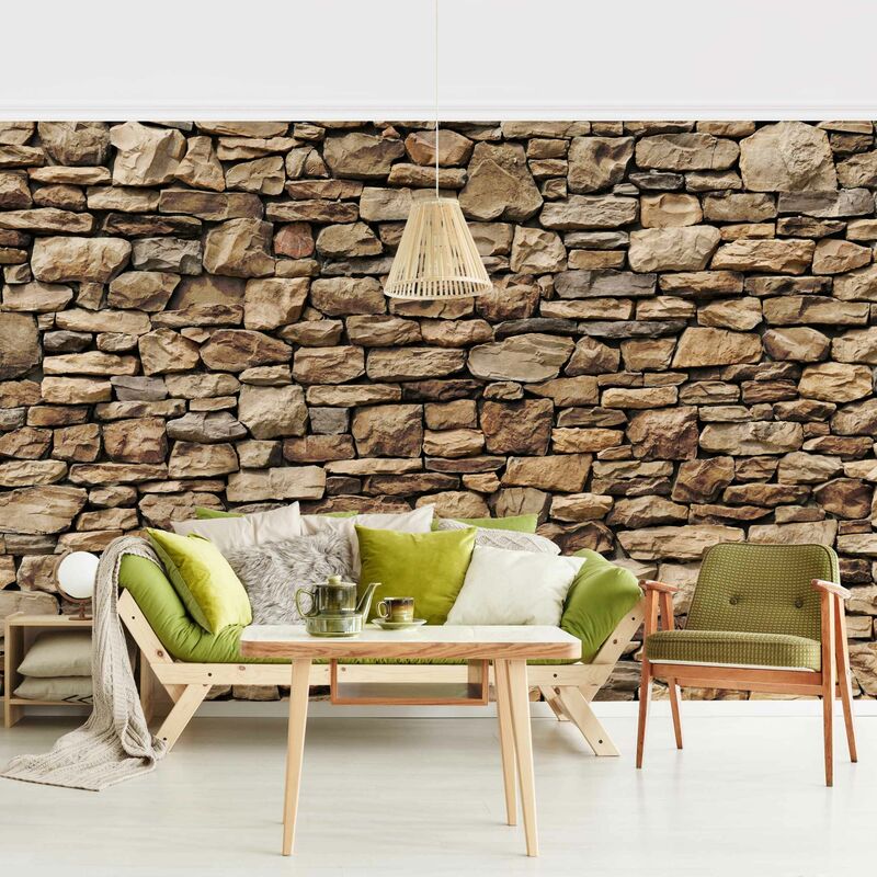 

Fotomural - American Stone Wall - Mural apaisado Dimensión LxA: 225cm x 336cm
