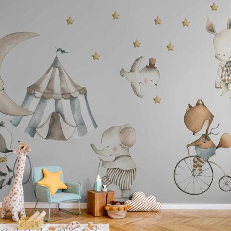 Fotomural - Animales para niños (acuarela)