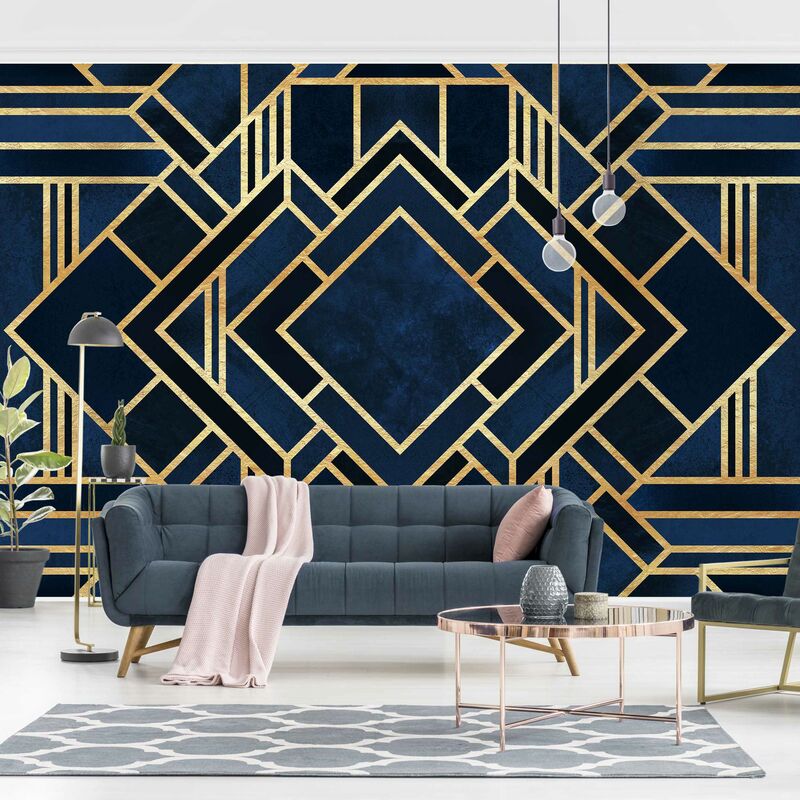 

Fotomural - Art Deco Gold - Mural apaisado Dimensión LxA: 225cm x 336cm