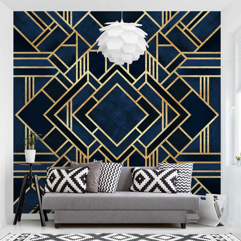 

Fotomural - Art Deco Gold - Mural cuadrado Dimensión LxA: 240cm x 240cm
