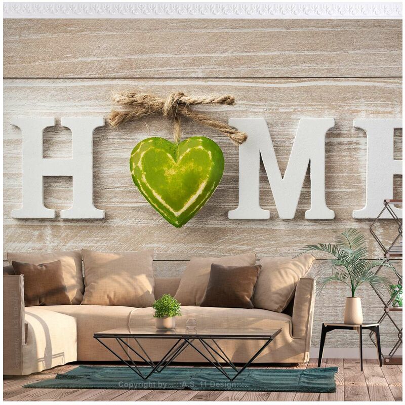 

Fotomural autoadhesivo - Home Heart (Green) Medidas 294X210