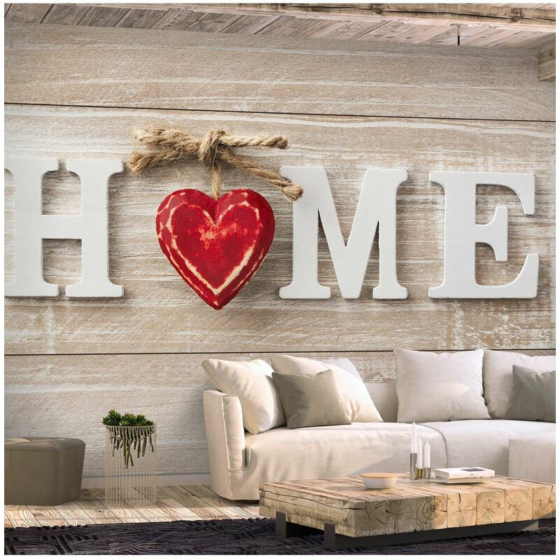 

Fotomural autoadhesivo - Home Heart (Red) Medidas 392X280