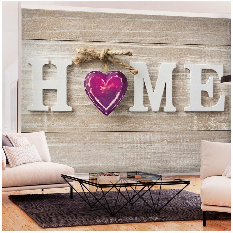 

Fotomural autoadhesivo - Home Heart (Violet) Medidas 98X70
