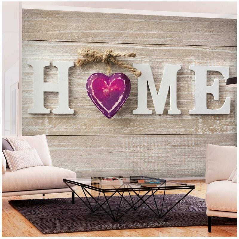 

Fotomural autoadhesivo - Home Heart (Violet) Medidas 343X245