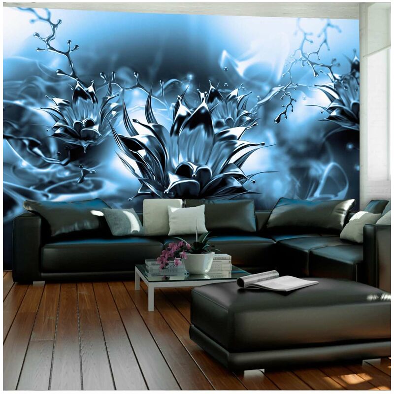 

Fotomural autoadhesivo - Oily Flower (Blue) Medidas 441X315