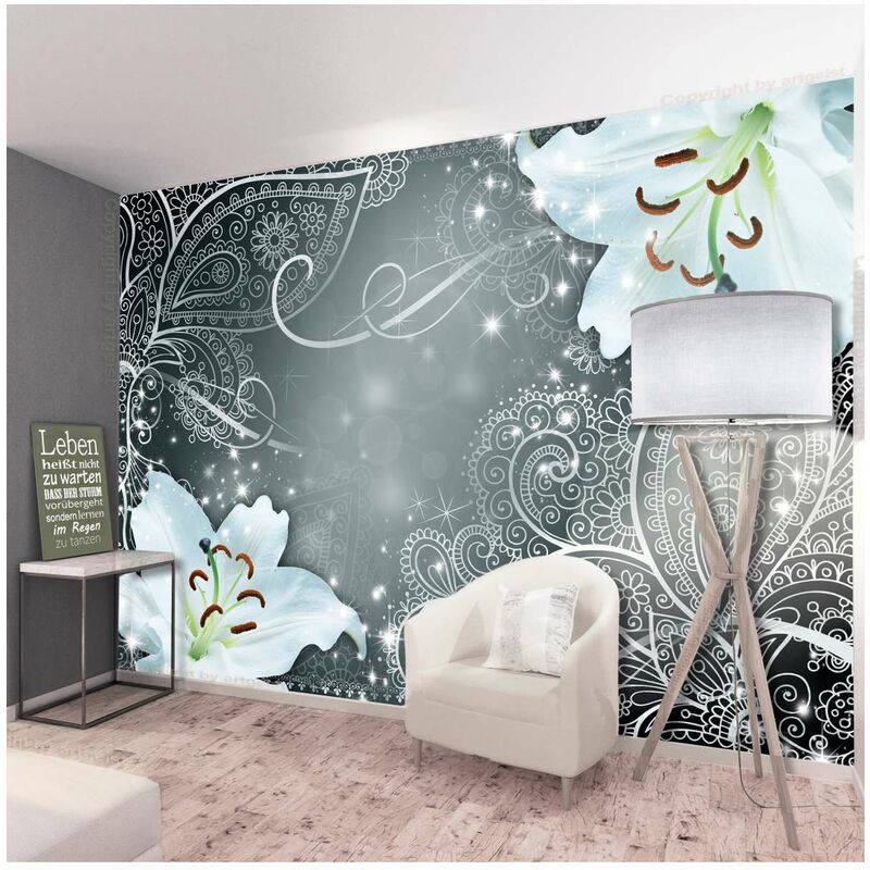 

Fotomural autoadhesivo - Oriental Wings (Grey) Medidas 343X245