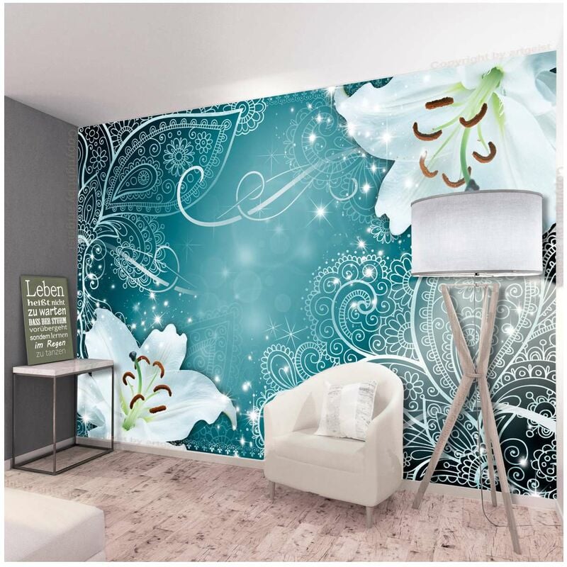 

Fotomural autoadhesivo - Oriental Wings (Turquoise) Medidas 245X175