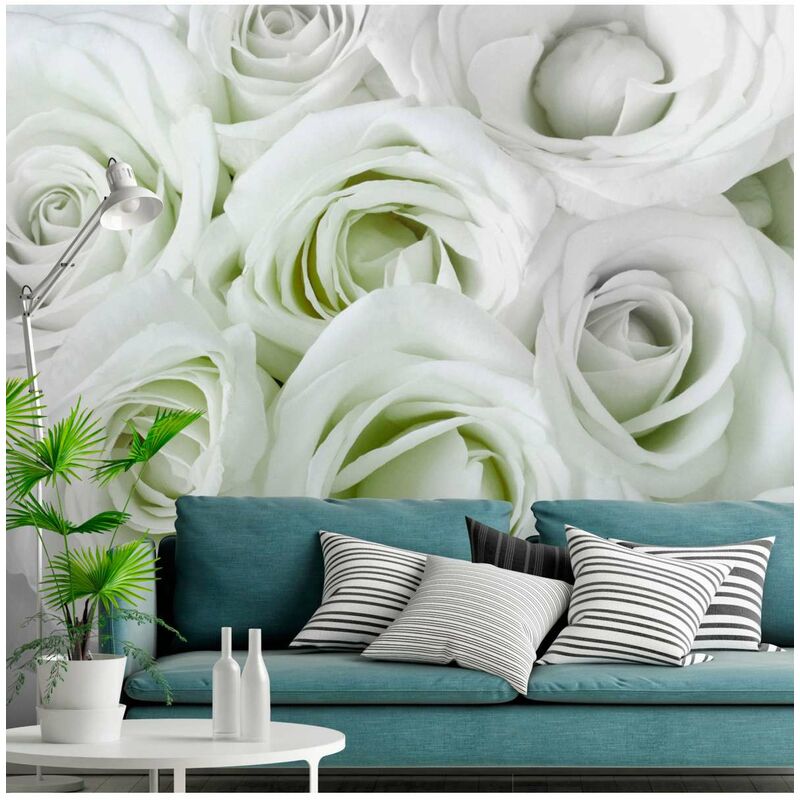 

Fotomural autoadhesivo - Satin Rose (Green) Medidas 98X70