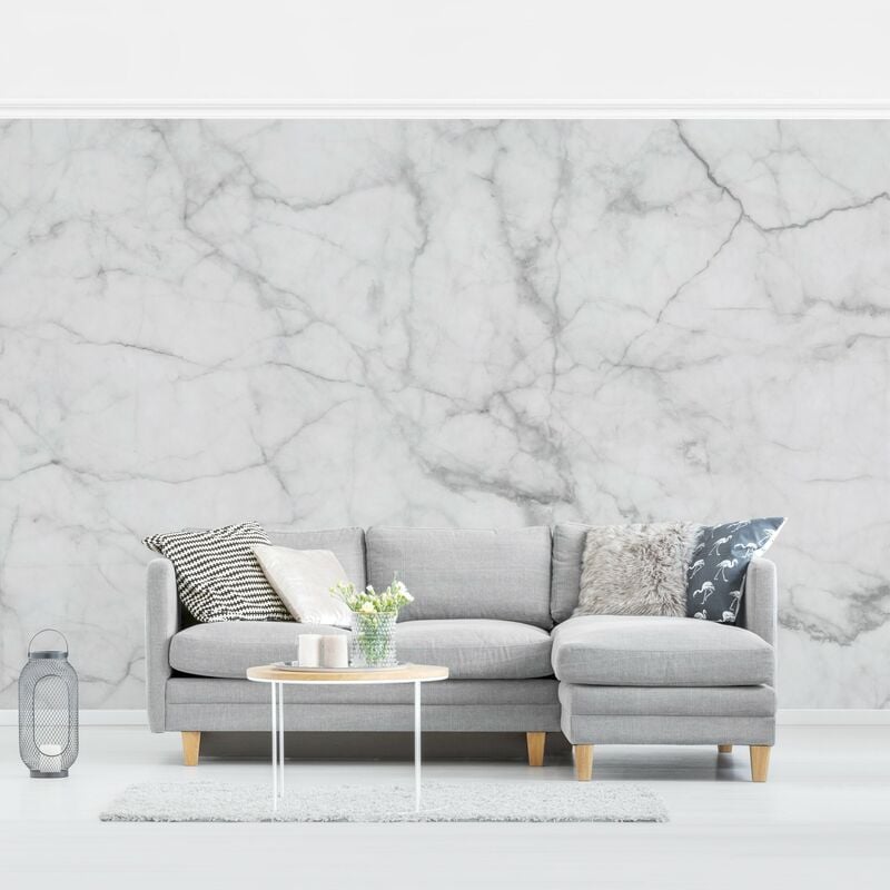 

Fotomural - Bianco Carrara - Mural apaisado Dimensión LxA: 225cm x 336cm