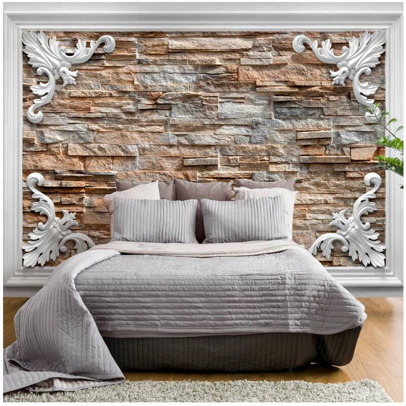 

Fotomural - Brick in the Frame (Brown) Medidas 250X175